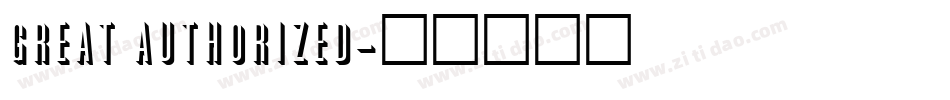 Great Authorized字体转换